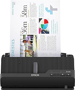 Epson Workforce ES-C220 Compact Desktop Document Scanner with 2-Sided Scanning and Auto Document Feeder (ADF) for PC and Mac